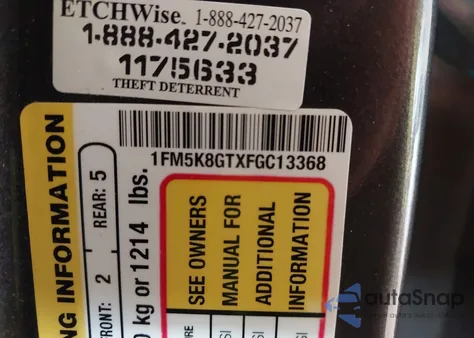 2015 Ford Explorer Sport из США, поврежденный, VIN 1FM5K8GTXFGC13368